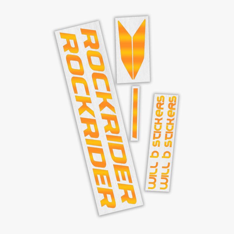 Kit di adesivi Rockrider - Arancione riflettente