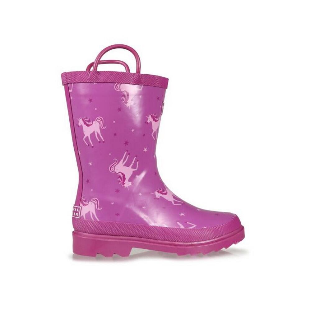 Great Outdoors Botas de agua con estampado Minnow para niños/niñas Orquídea 3/4