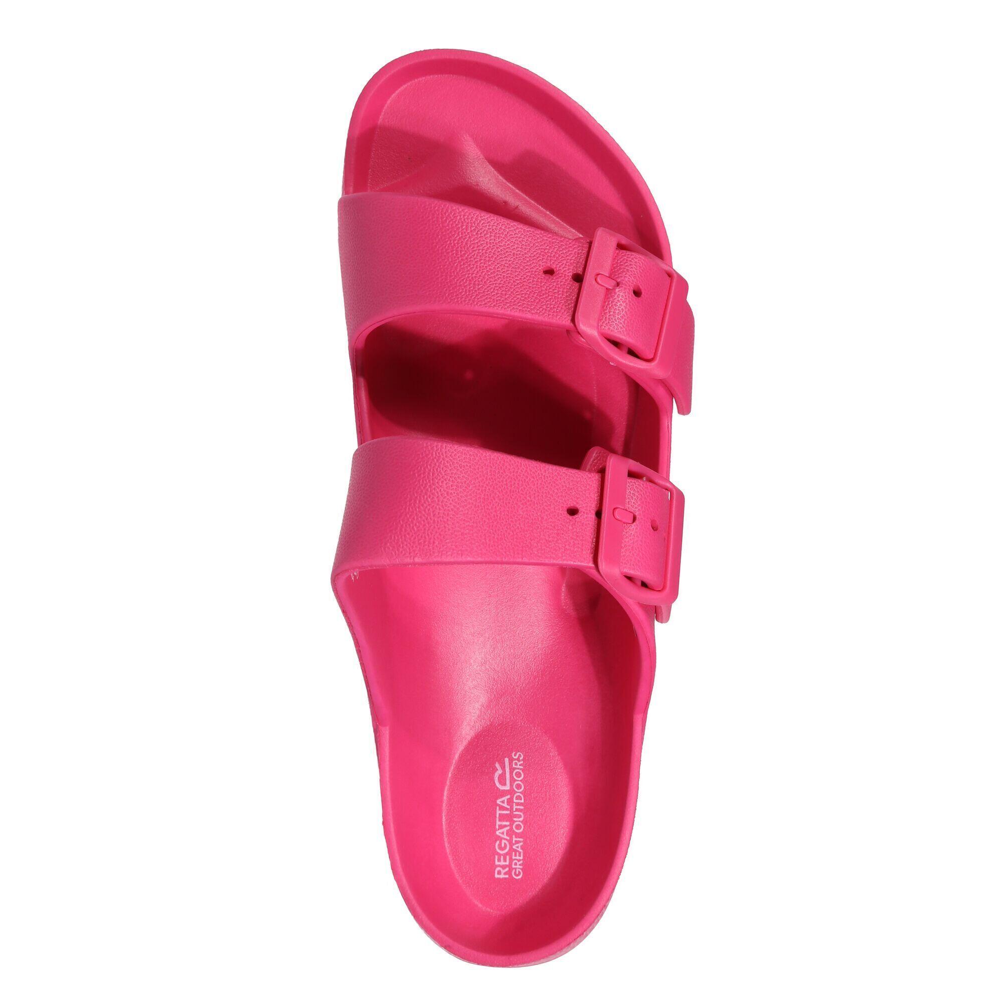 Womens/Ladies Brooklyn Dual Straps Sandals (Pink Fusion) 4/5