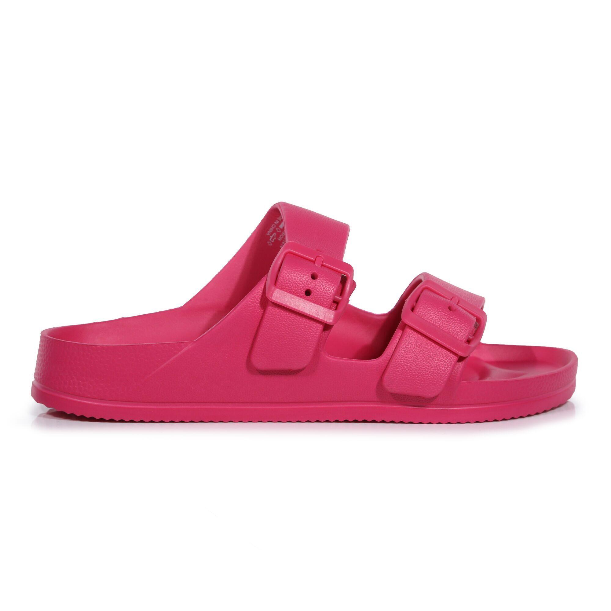 Womens/Ladies Brooklyn Dual Straps Sandals (Pink Fusion) 3/5