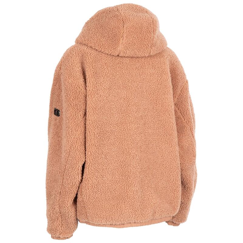 Dames Burly Sherpa Jas (Donker Blush)