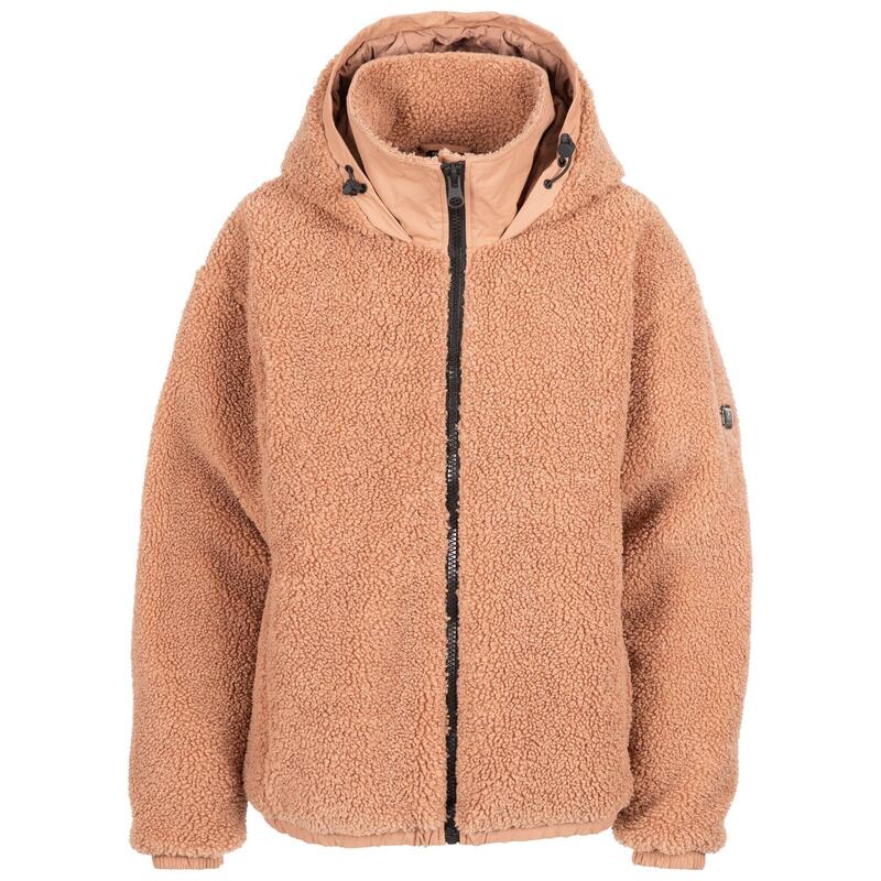 Dames Burly Sherpa Jas (Donker Blush)