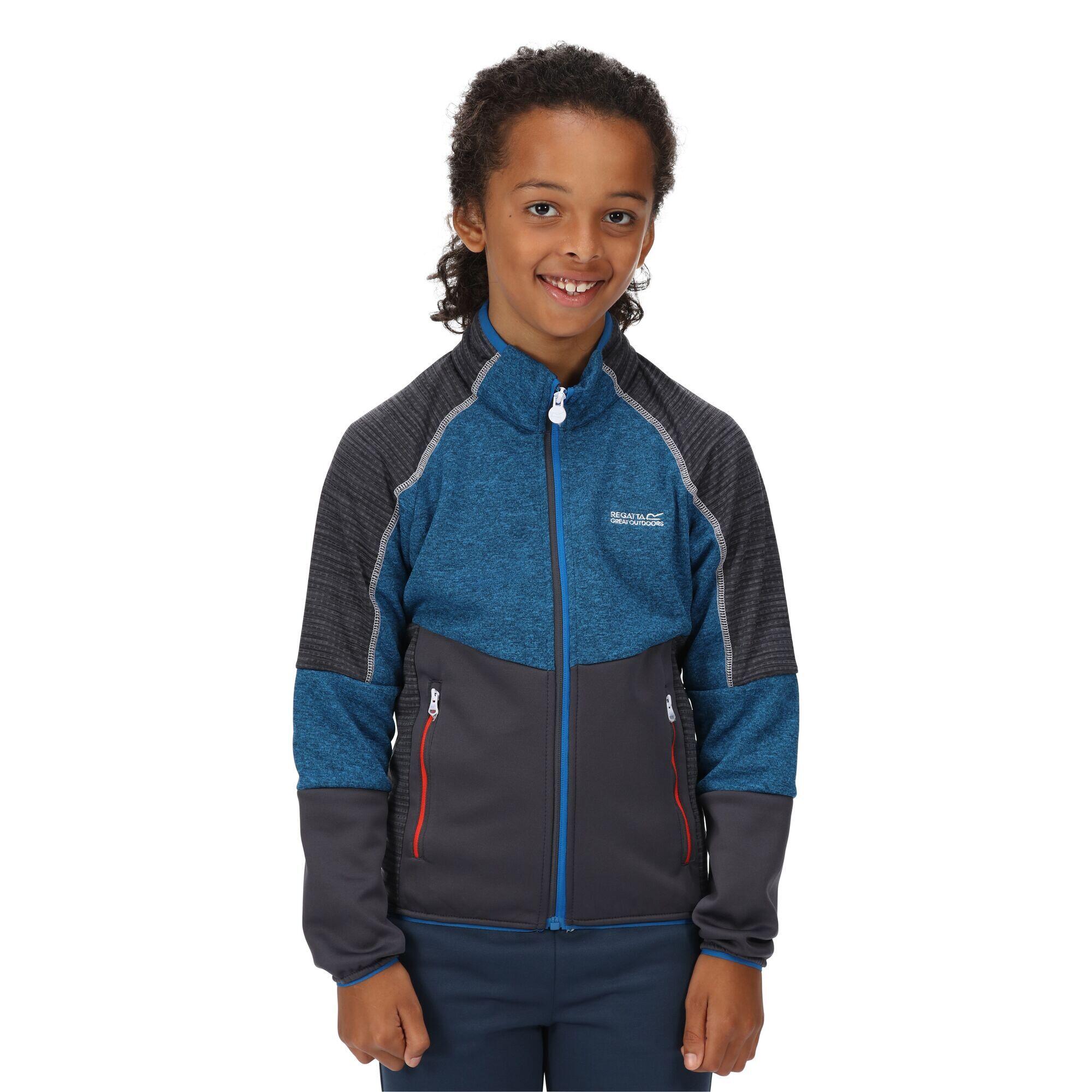 Childrens/Kids Oberon V Soft Shell Jacket (Imperial Blue/India Grey) 4/5