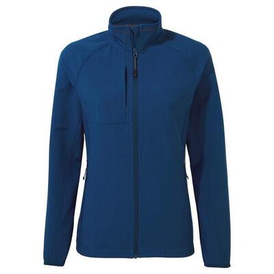 Dames expert basecamp soft shell jas (poseidon blauw)
