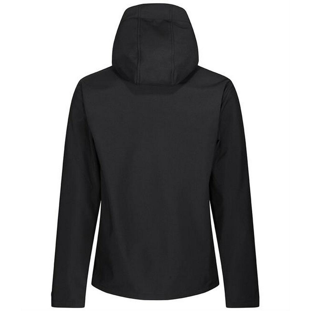 Mens Venturer Hooded Soft Shell Jacket (Black/Black) 2/4