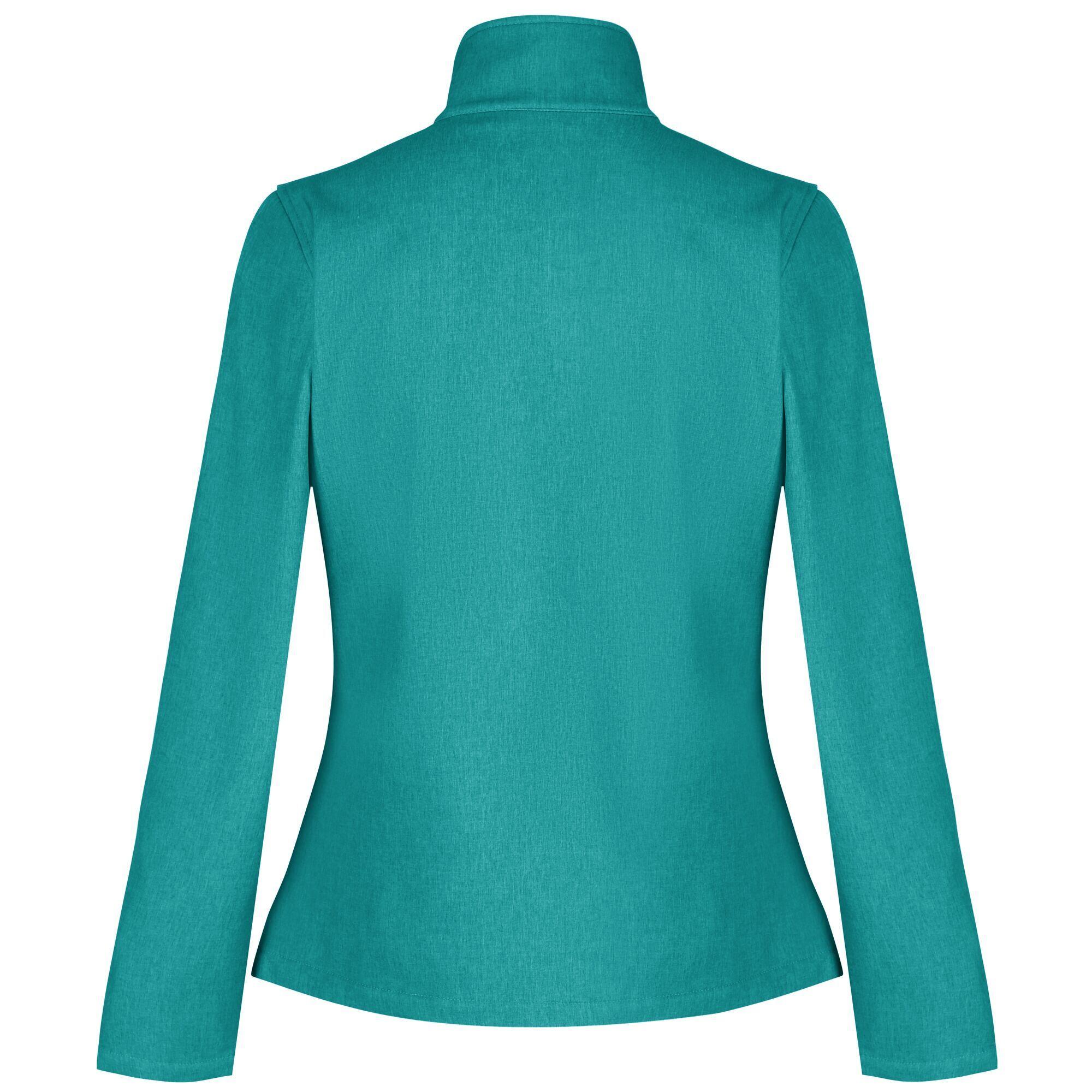 Womens/Ladies Connie V Softshell Walking Jacket (Turquoise Marl) 2/5