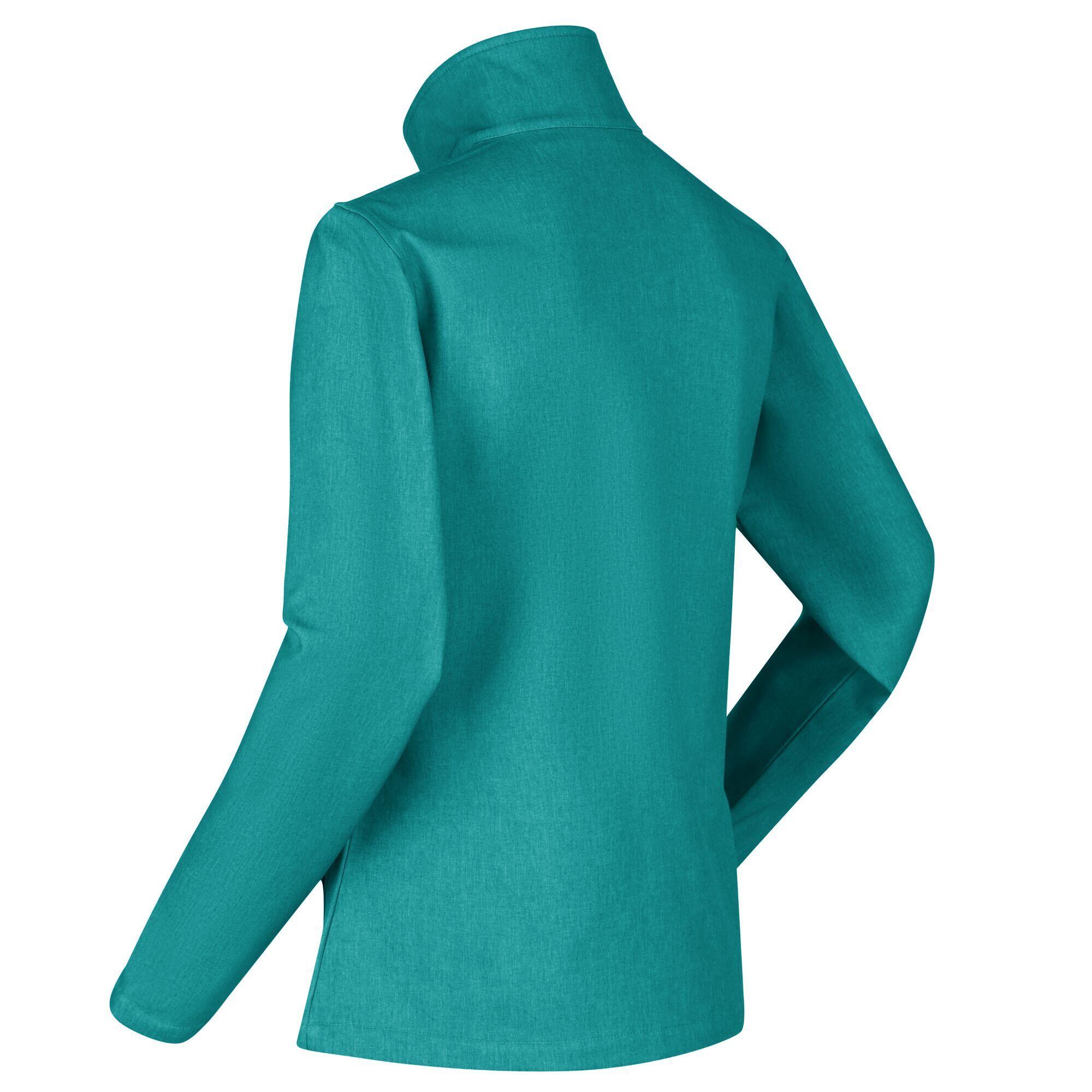 Womens/Ladies Connie V Softshell Walking Jacket (Turquoise Marl) 3/5