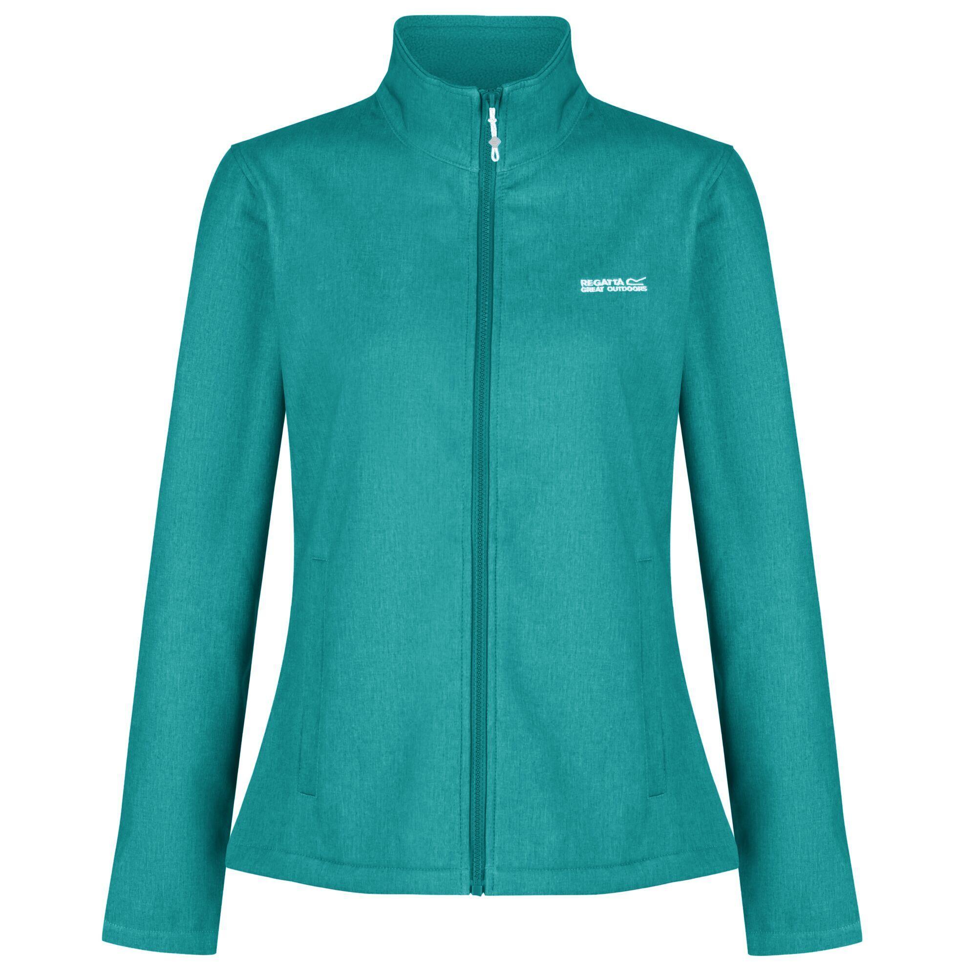 Womens/Ladies Connie V Softshell Walking Jacket (Turquoise Marl) 1/5