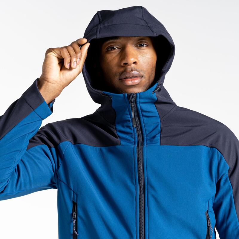 "Expert" Softshelljacke mit Kapuze für Aktiv Herren Meeresblau/Marineblau