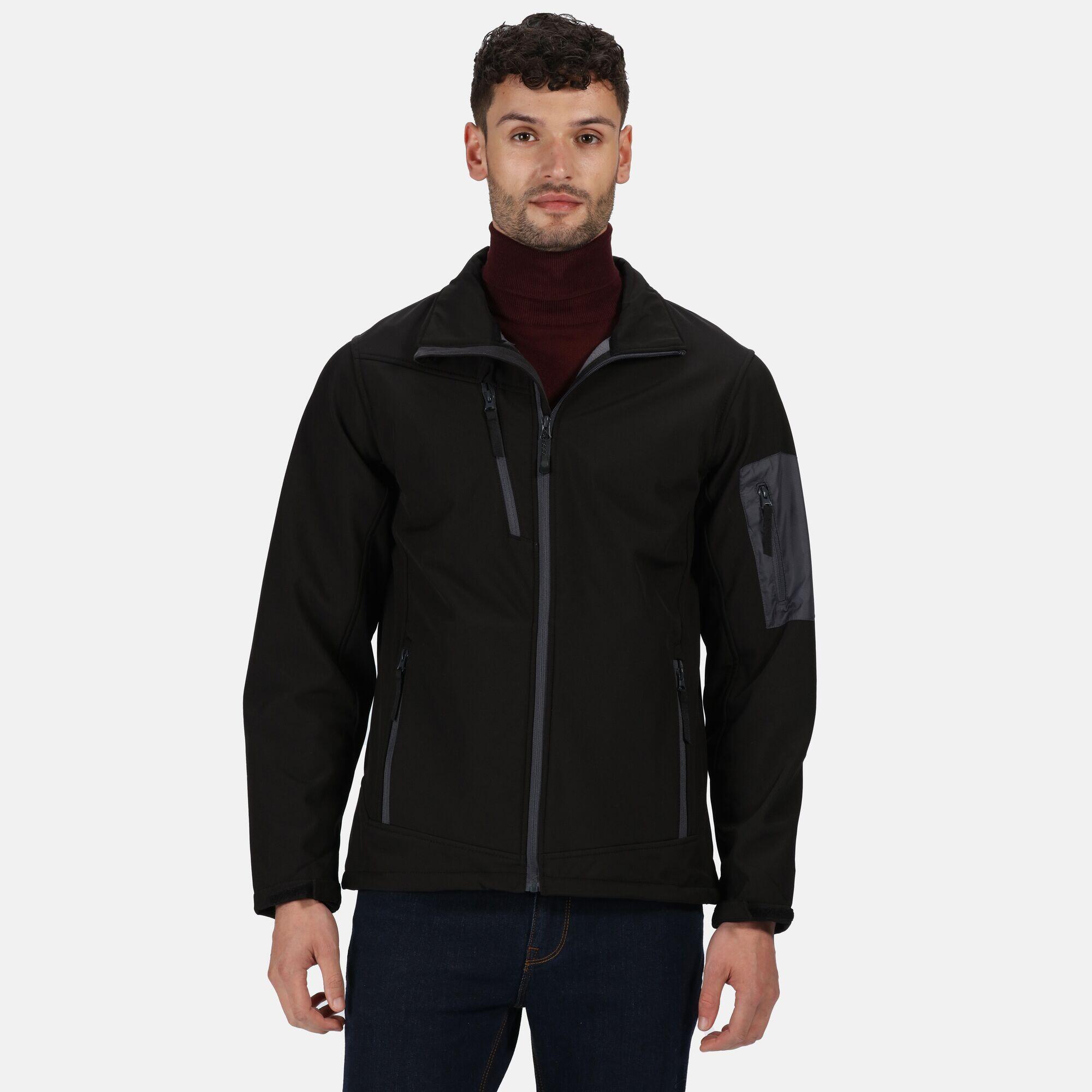 ARCOLA Men's softshell jacket (Black/dark gray)