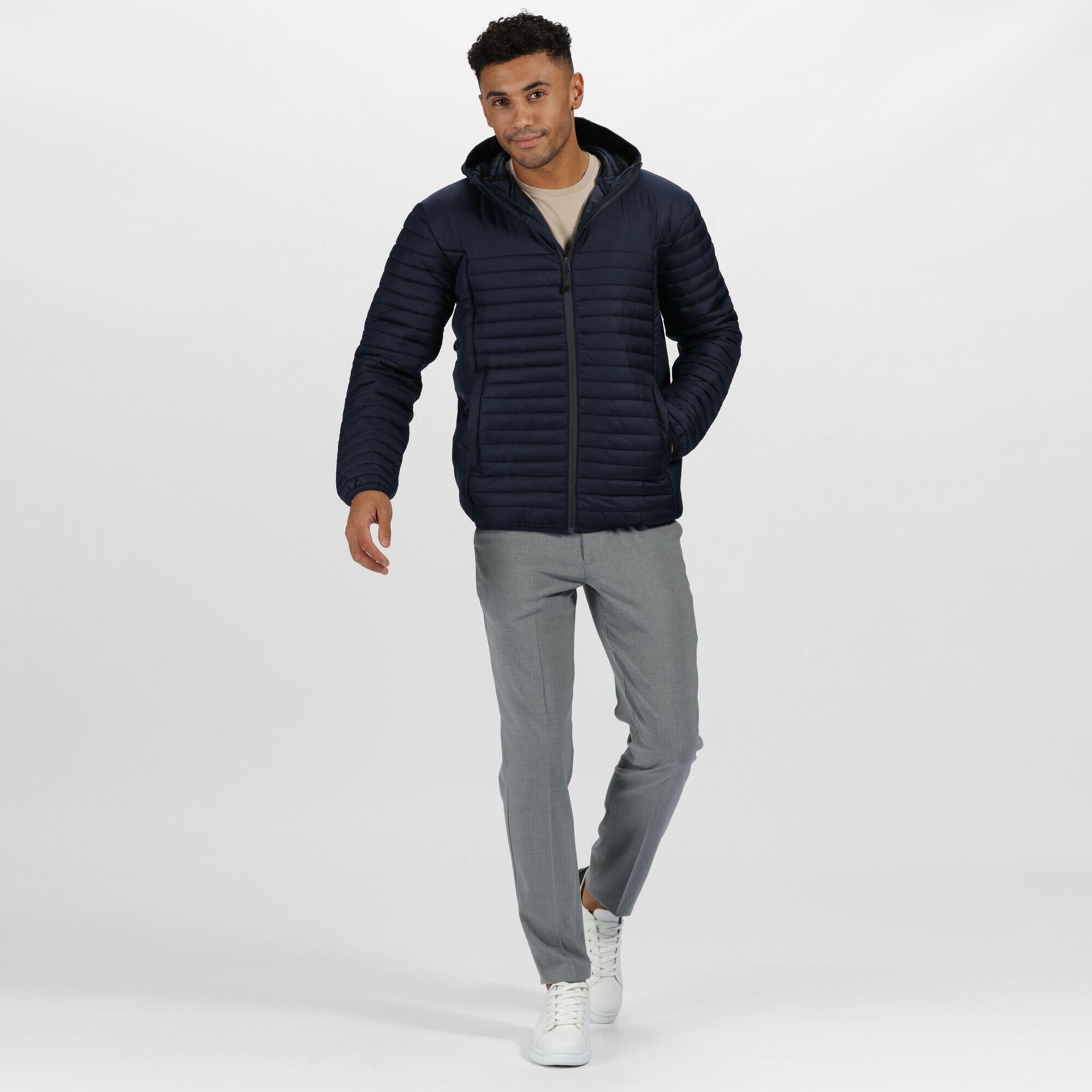 Mens Honestly Made Padded Jacket (Navy) 4/5