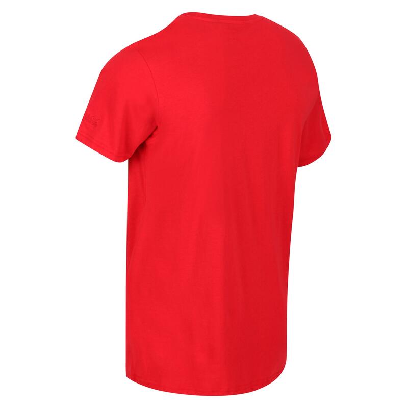 Heren Cline VI Boom Katoenen Tshirt (Echt rood)