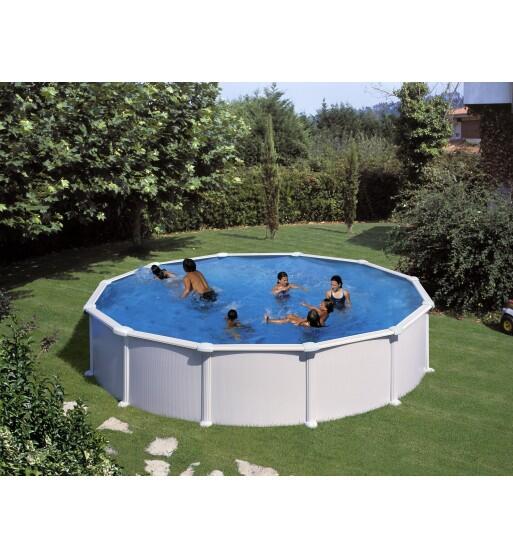 Piscina Desmontable redonda Ø 460cm y altura 132cm de acero blanco GRE Atlantis 2/7