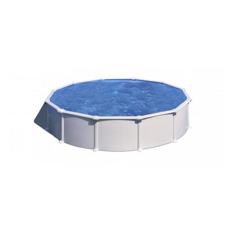 Piscina Desmontable redonda Ø 550cm y altura 132cm de acero blanco GRE Atlantis