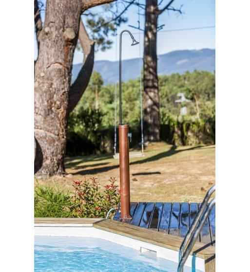 Ducha solar de PVC aspecto madera 9 L 2/5