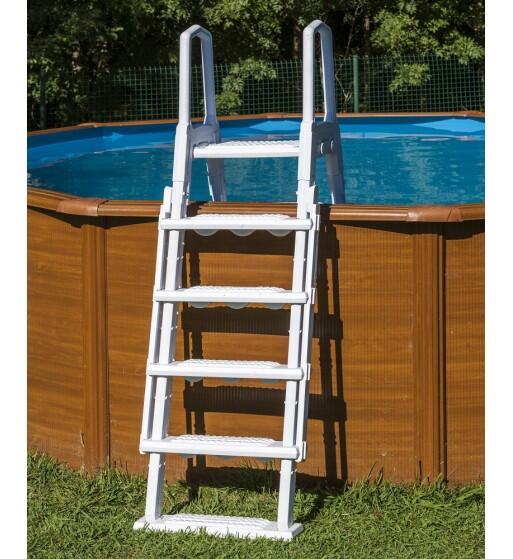 Escalera de seguridad modelado por splado 2x4 peldaños para piscinas elevadas 2/5