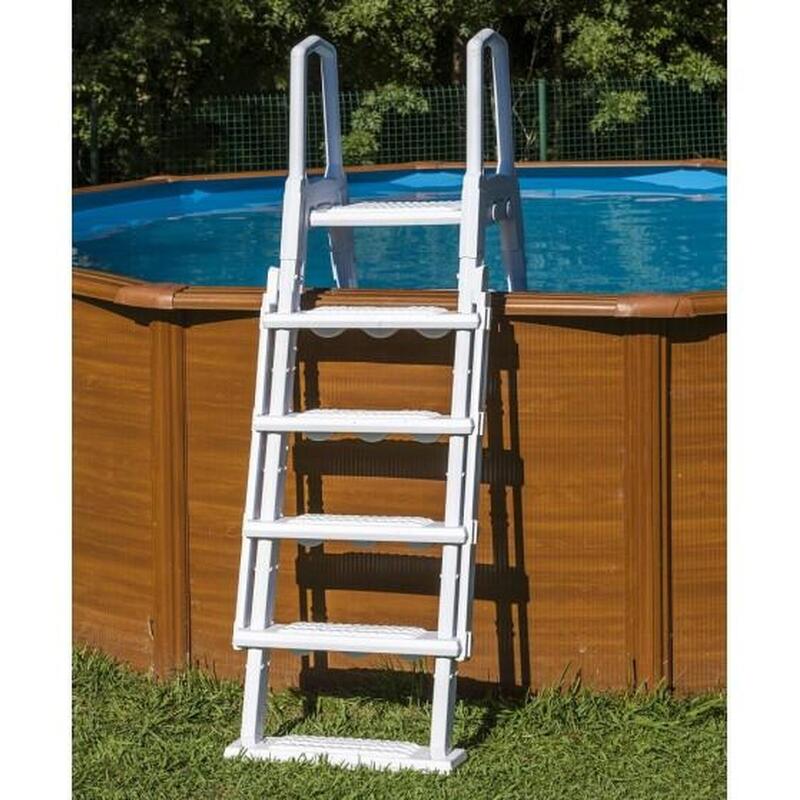 Escalera de seguridad modelado por splado 2x4 peldaños para piscinas elevadas