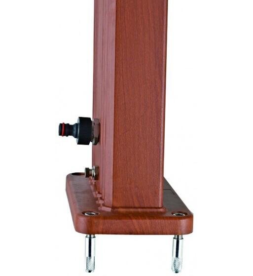 Ducha solar de aluminio con aspecto madera 32L 5/5