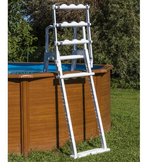 Escalera de seguridad modelado por splado 2x4 peldaños para piscinas elevadas 4/5