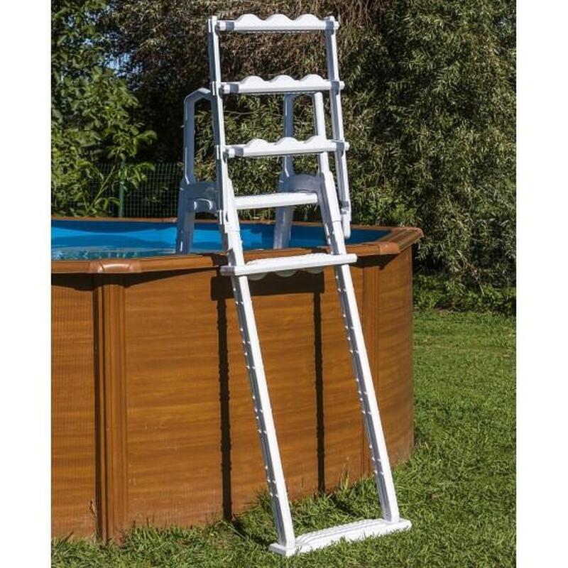 Escalera de seguridad modelado por splado 2x4 peldaños para piscinas elevadas