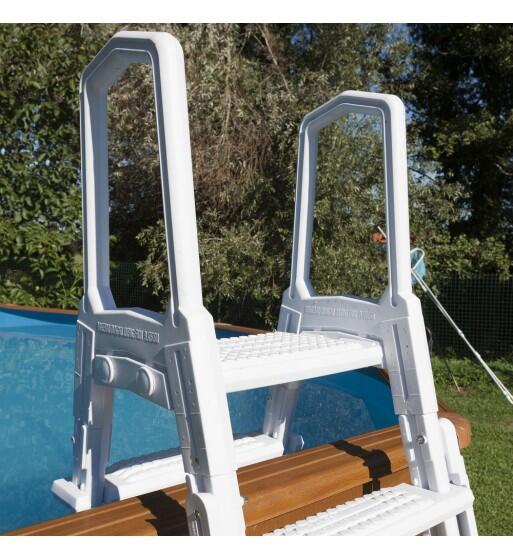 Escalera de seguridad modelado por splado 2x4 peldaños para piscinas elevadas 5/5