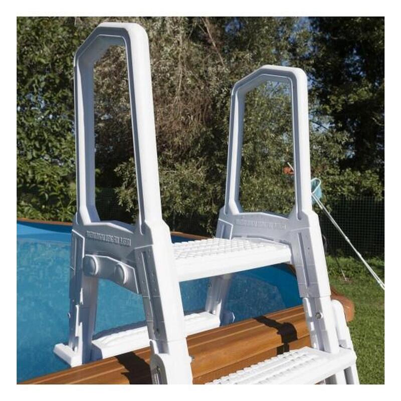 Escalera de seguridad modelado por splado 2x4 peldaños para piscinas elevadas