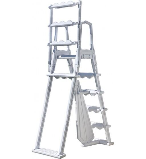 Escalera de seguridad modelado por splado 2x4 peldaños para piscinas elevadas 3/5
