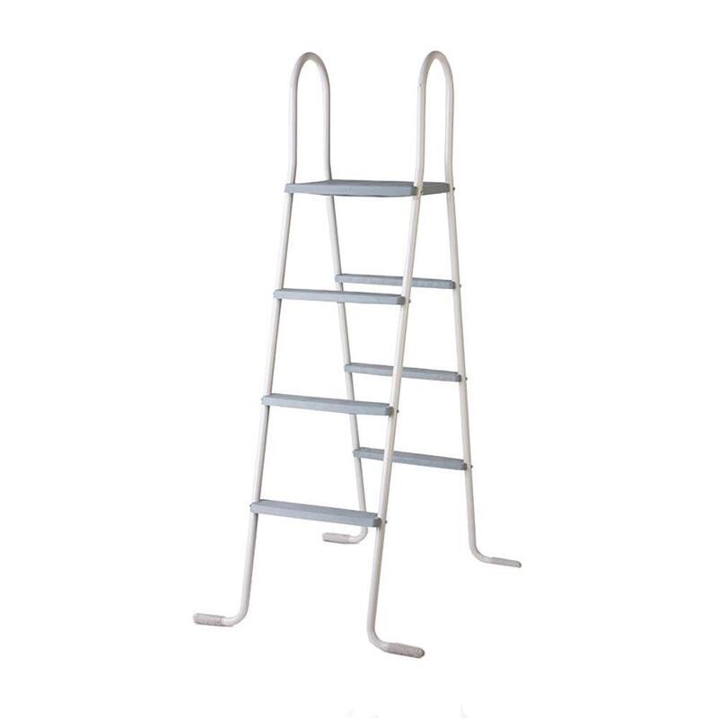 Escalera de acero galvanizado 2x3 peldaños para piscinas elevadas