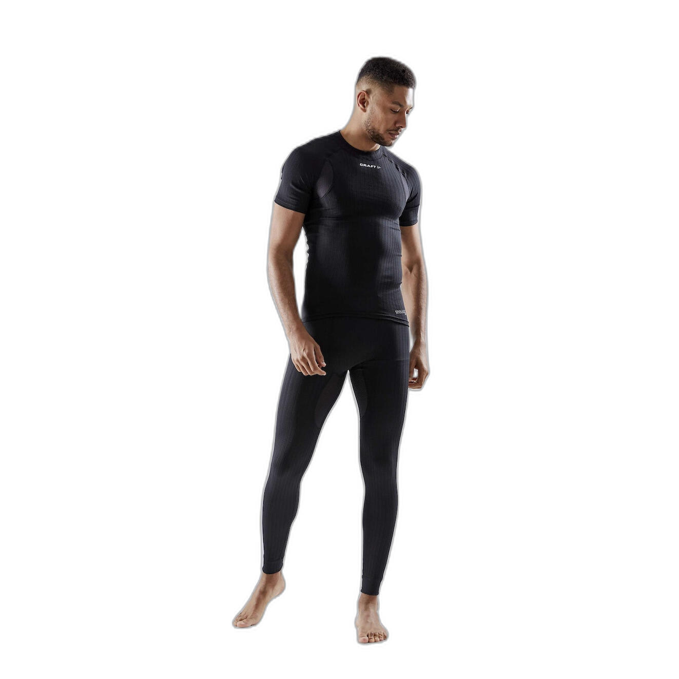 ACTIVE EXTREME X CREW NECK SHORT SLEEVE MENS BASELAYER BLACK 4/4