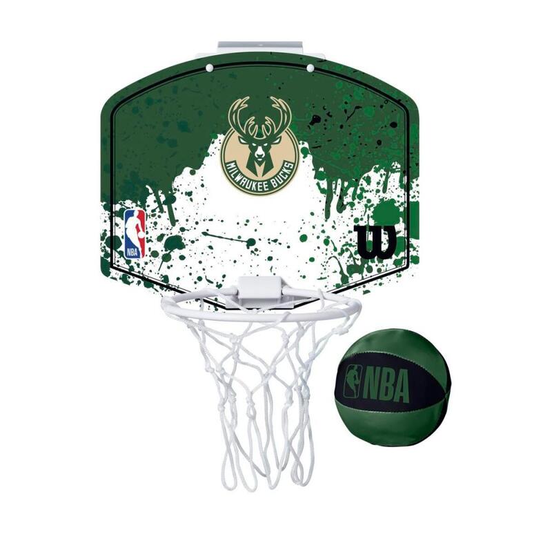 Mini panier de Basketball Wilson NBA des Milwaukee Bucks