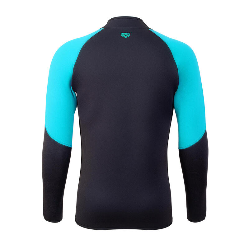 FASHION MEN LONGSLEEVE THIN NEOPRENE TOP - BLACK/GREEN