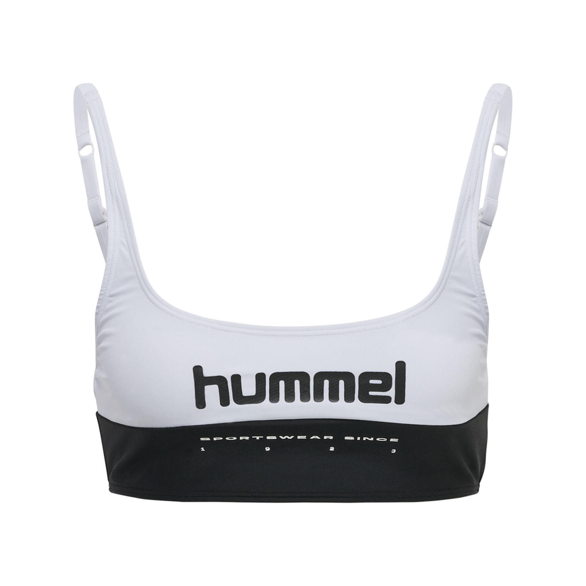 Hummel - Enfiler Swim Bra Hmlcindi Femme Hummel - Haut De Maillot De Bain (bikini) - Blanc|noir - 36 Xs - Decathlon