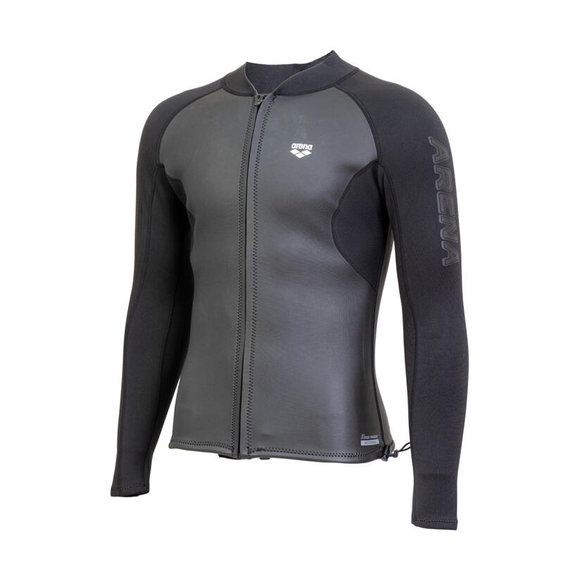 BASIC  MEN FULL ZIP WETSUIT - BLACK