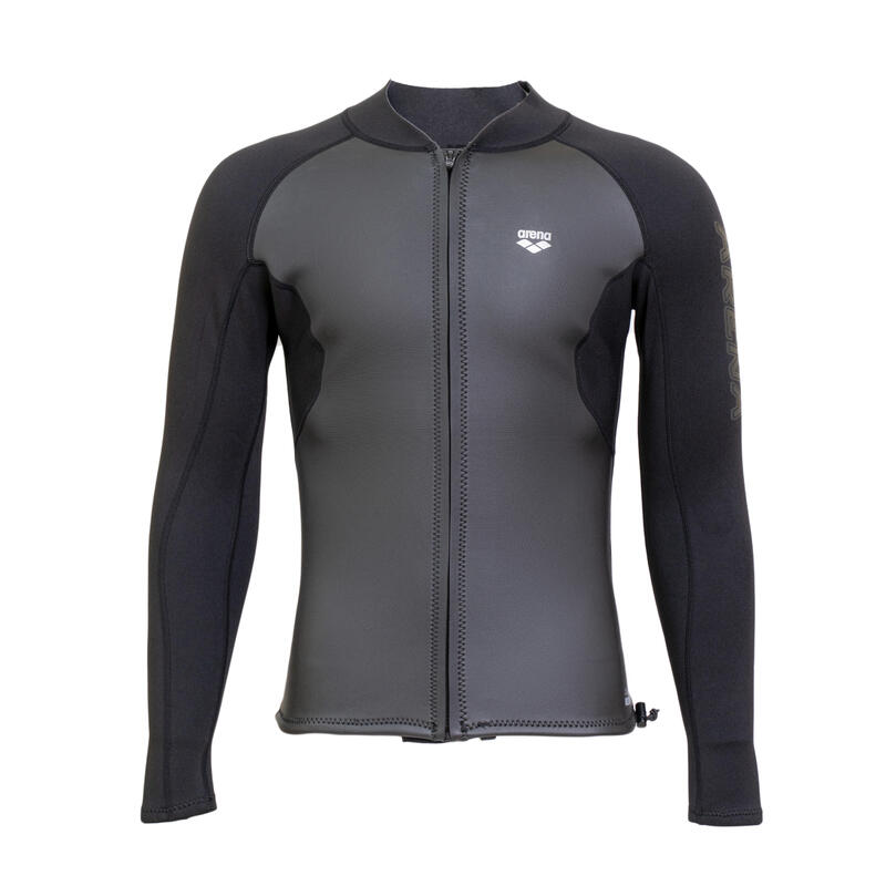 BASIC  MEN FULL ZIP WETSUIT - BLACK