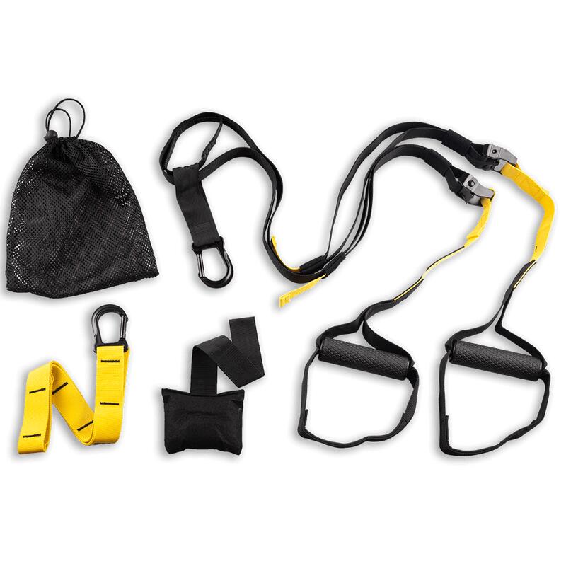 Fitas de suspensão strap training - Preto/Amarelo