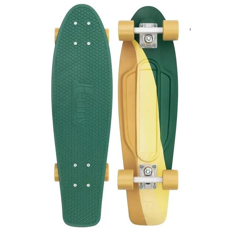 Penny Board 27 Swirl Green Yellow