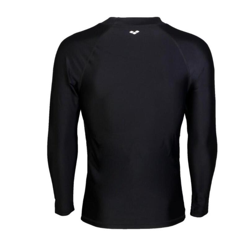 BASIC  MEN LONGSLEEVE SUN TOP - BLACK