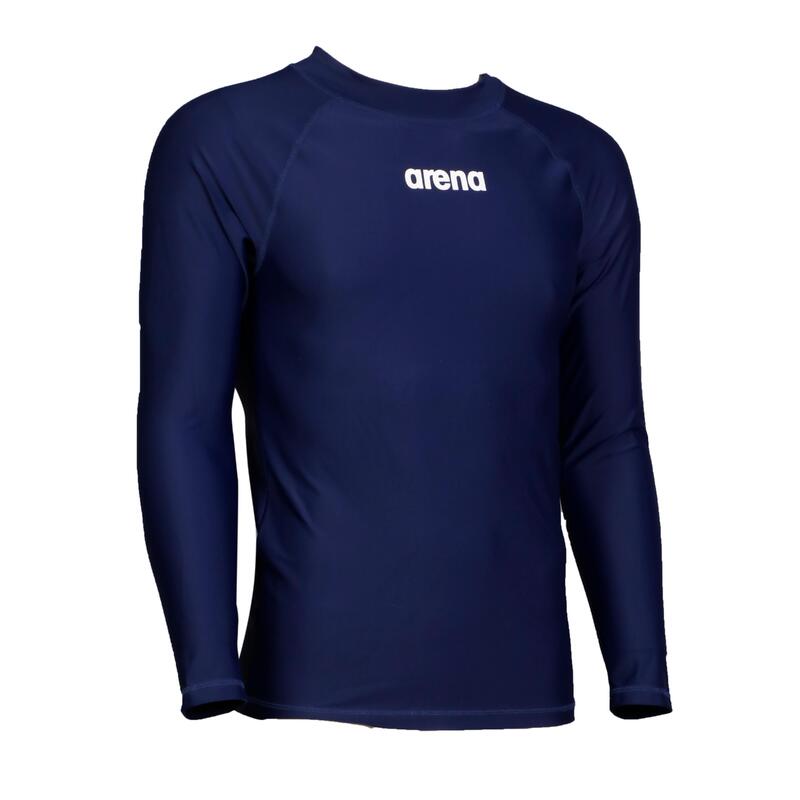 BASIC  MEN LONGSLEEVE SUN TOP - NAVY BLUE