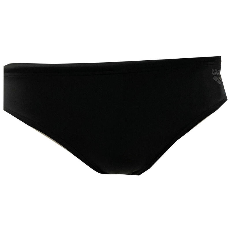BASIC 男裝 7CM 邊三角泳褲- 黑色