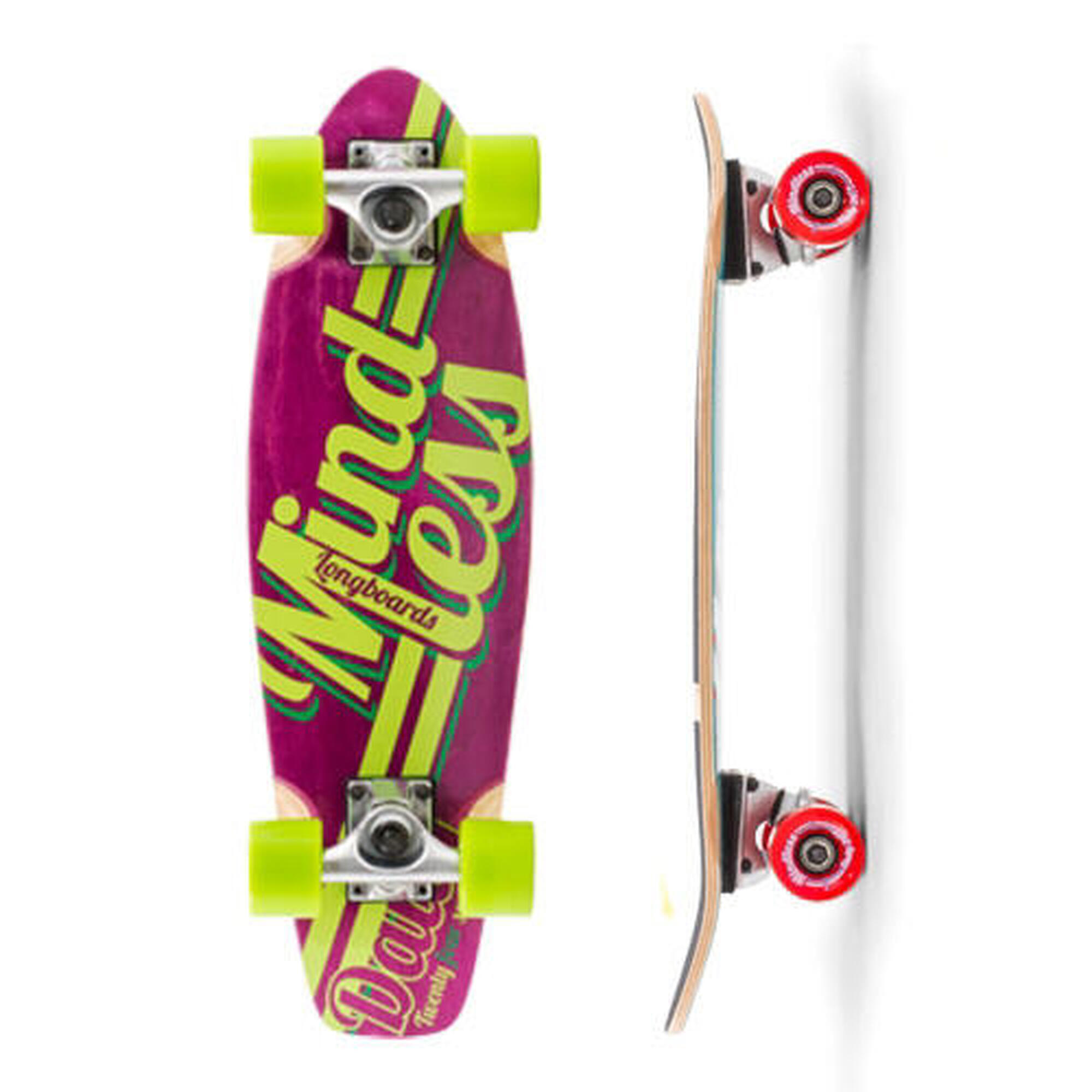 MINDLESS LONGBOARD Cruiserboard M. Daily Stained Purple Green