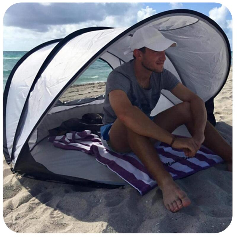 Luxe Pop Up Strandtent XXL - Zilver