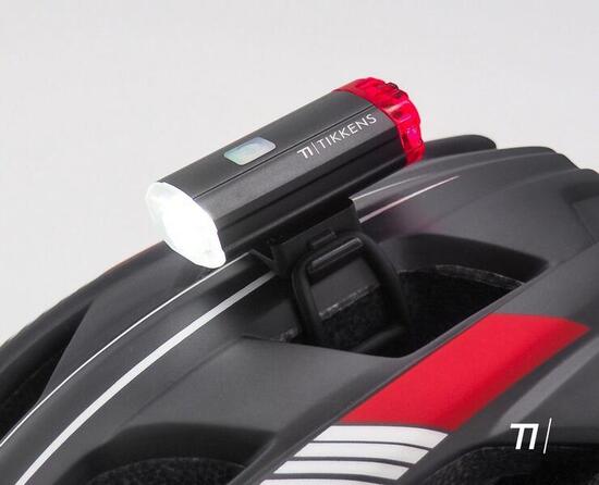 Luci per bici a LED - luce anteriore e posteriore - attacco per casco