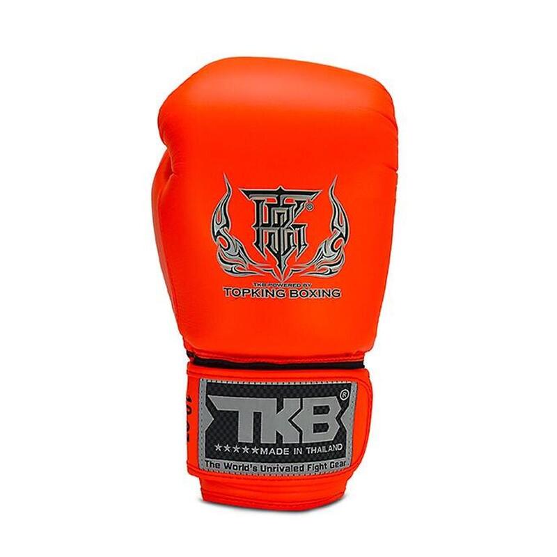 Guanto Boxe Top King Double Lock Arancio Neon - in pelle