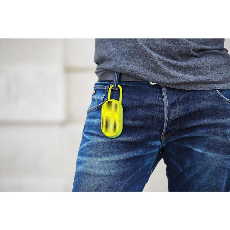 MINO T Bluetooth speaker with integrated carabiner - YELLOW