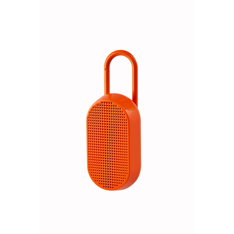 MINO T Bluetooth speaker with integrated carabiner - ORANGE