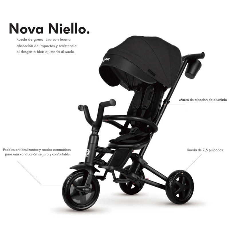 Triciclo Nova Niello plegable Qplay Black