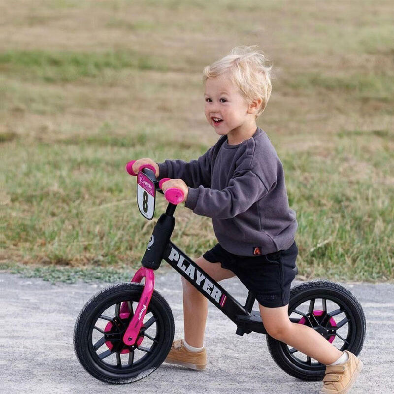 Balance Bike Player pedalless bike -Red -Lights on wheels