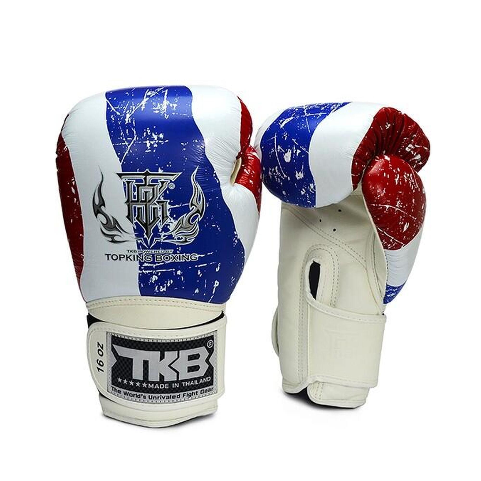TOP KING Luvas de boxe Top King Thai Flag em couro