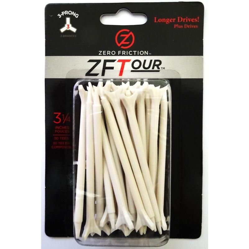 ZFTour 三爪 3 1/4英寸高爾夫球座 (40入裝) - 白色