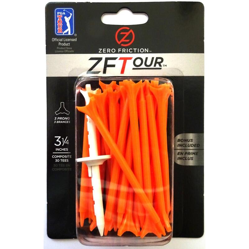 ZFTour 三爪 3 1/4英寸高爾夫球座 (40入裝) - 橙色